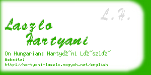 laszlo hartyani business card